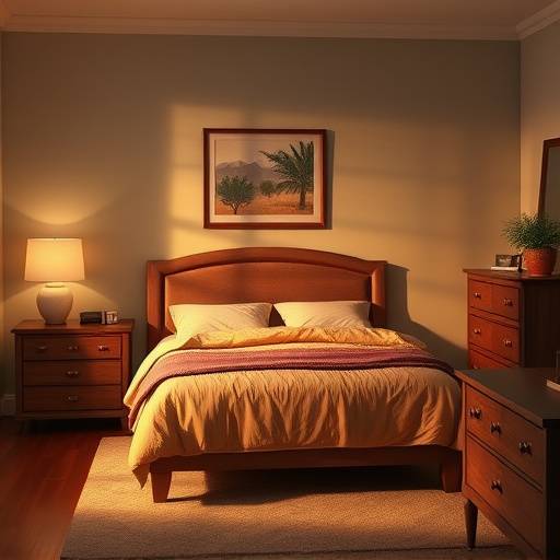 Jogo de Quarto Completo com cama, criados-mudos e c√¥moda.
